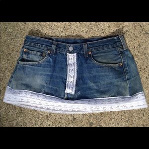 Vintage 501 jean skirt
